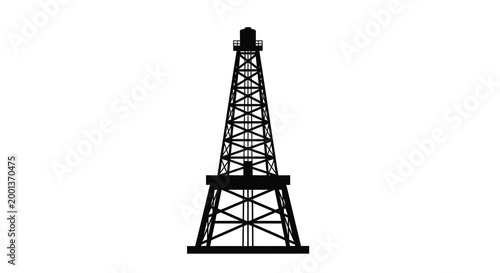 oil rig silhouette on white background high quality professional detailed modern elegant stylish clean crisp vibrant colorful digital creative innovative