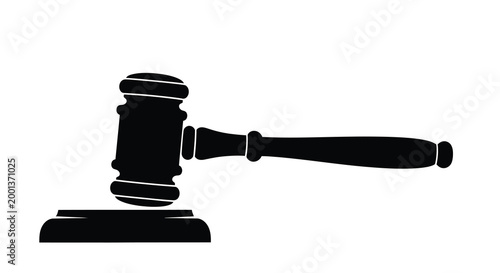 judge s gavel silhouette on white background high quality professional detailed modern elegant stylish clean crisp vibrant colorful digital creative