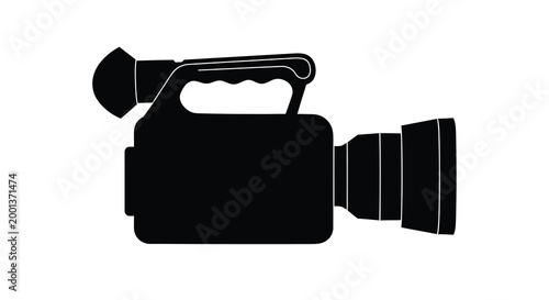 video camera silhouette on white background high quality professional detailed modern elegant stylish clean crisp vibrant colorful digital creative innovative