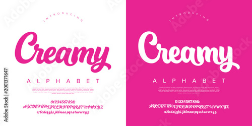 Creamy Sweet Script Alphabet for Food Packaging and Bakery Shop Logo Branding Identity Design