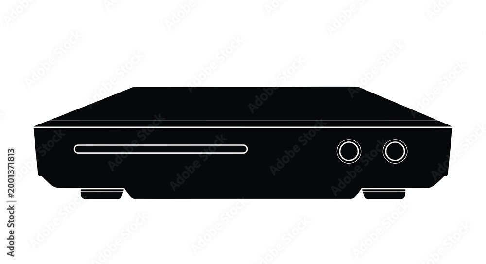 Fototapeta premium black electronic device silhouette on white background high quality professional detailed modern elegant stylish clean crisp vibrant colorful digital creative