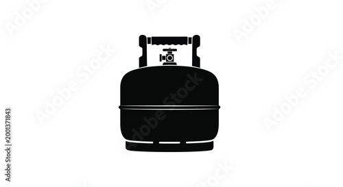 propane tank silhouette on white background high quality professional detailed modern elegant stylish clean crisp vibrant colorful digital creative innovative