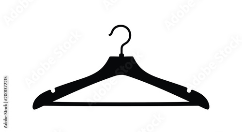 clothes hanger silhouette on white background high quality professional detailed modern elegant stylish clean crisp vibrant colorful digital creative innovative
