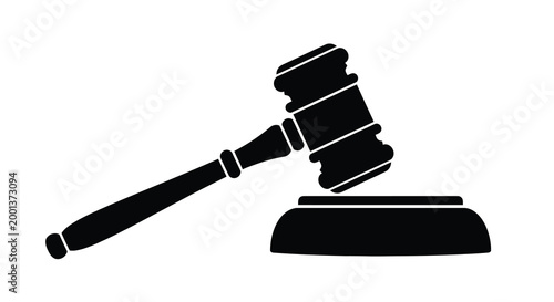 judge s gavel silhouette on white background high quality professional detailed modern elegant stylish clean crisp vibrant colorful digital creative