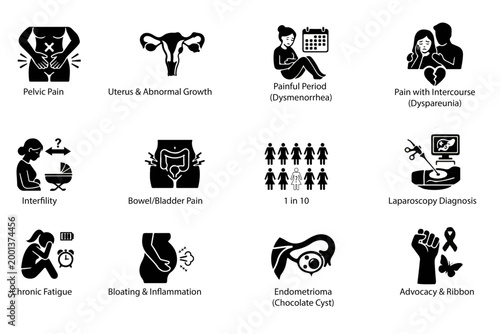 Silhouette icon of Endometriosis