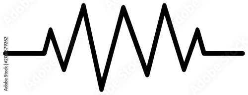Minimalist ekg heart monitor screen icon with waveform on white background symbolizing health and medical technology