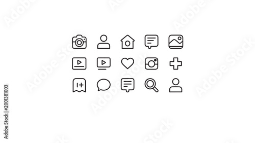 User interface navigation icons.