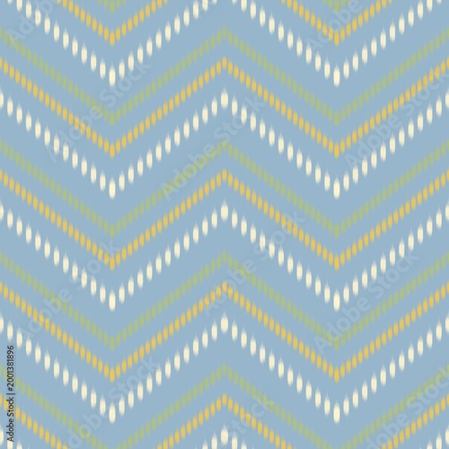 Hand-drawn Seamless Luxurious Summer Zigzag Chevron Ikat Weave for Curtains and Accent Fabrics