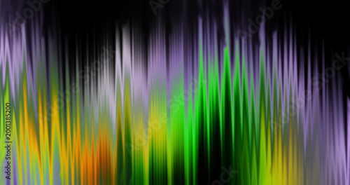 Abstract Neon Style Streaks, Vivid Warm, Green Orange Digital Background Concept