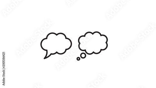 Speech and thought bubble icons.