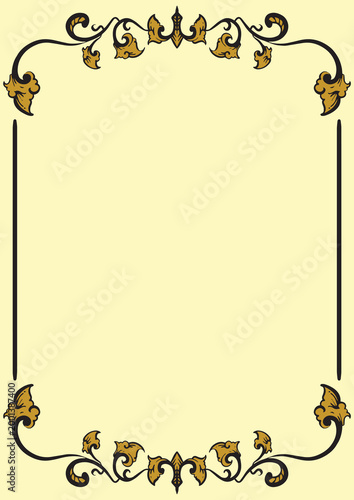 Luxury Classic Gold Frame with Decorative Floral Elements
