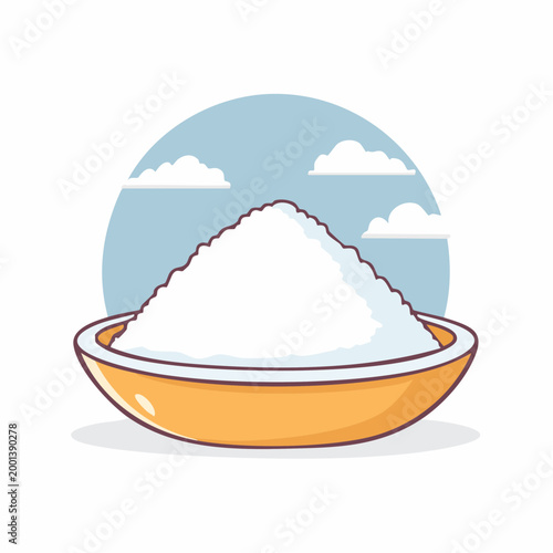 Pile of White Powder in a Bowl