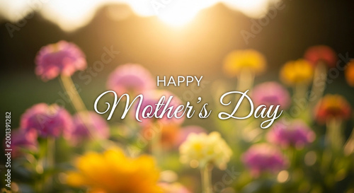 Mother's Day, Happy Mother's Day, Floral Greeting, Colorful Flowers