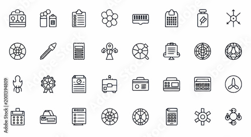 Collection of Science and Technology Icons.
