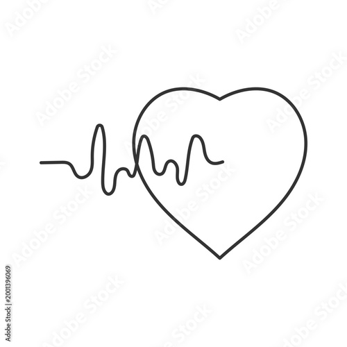 heartbeat line art icon