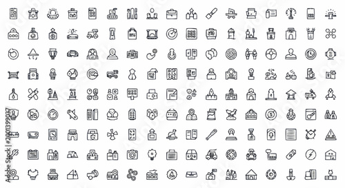 Various Business and Technology Icons.