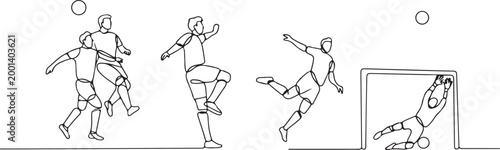 Soccer player diving to head the ball