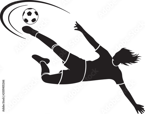 Goalie diving to save soccer ball