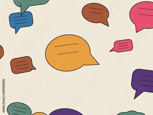Chat Message Bubbles Communication Pattern Backdrop