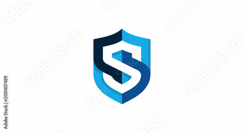 Free Download Modern Blue Shield Logo with Letter S for Security. - GFXLoad
