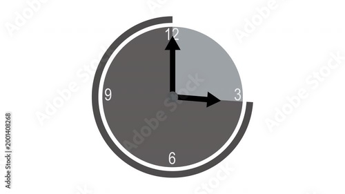 Sleek Clock graphic, essential for seamless Video Editing tasks and precise time tracking, perfect for high-quality 4k animation projects and digital content creation