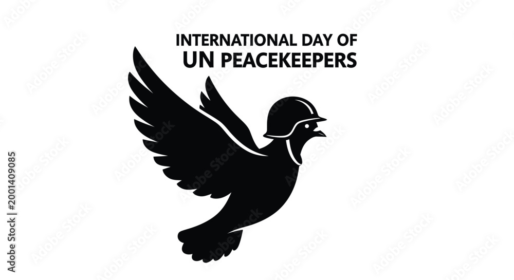 Fototapeta premium International day of UN peacekeepers vector illustration graphic design celebrating peace