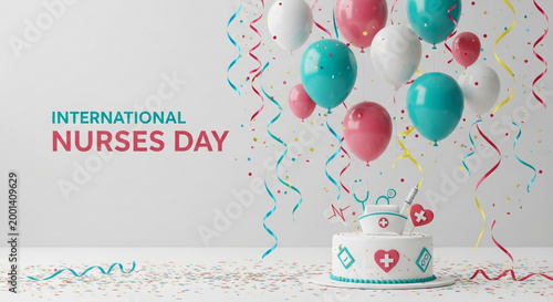 International Nurses Day, nurse celebration, medical balloons, healthcare decoration