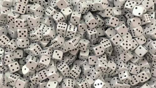 White Dice Dynamic Video Transition 7/10 Iris In Wipe