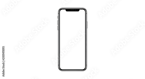Foto Smartphone device with blank screen.
