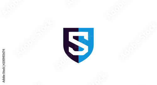 Modern Shield Logo Design Featuring the Letter S. Free Download Modern Shield Logo Design Featuring the Letter S. - GFXLoad