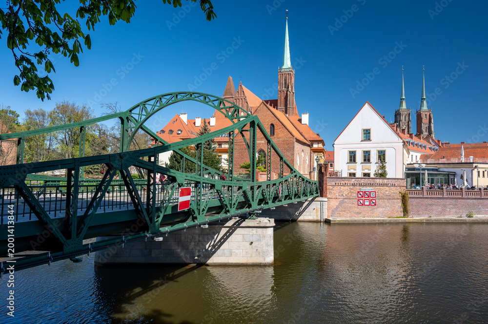 Fototapeta premium Most Tumski -Most Zakochanych. Wrocław, Polska