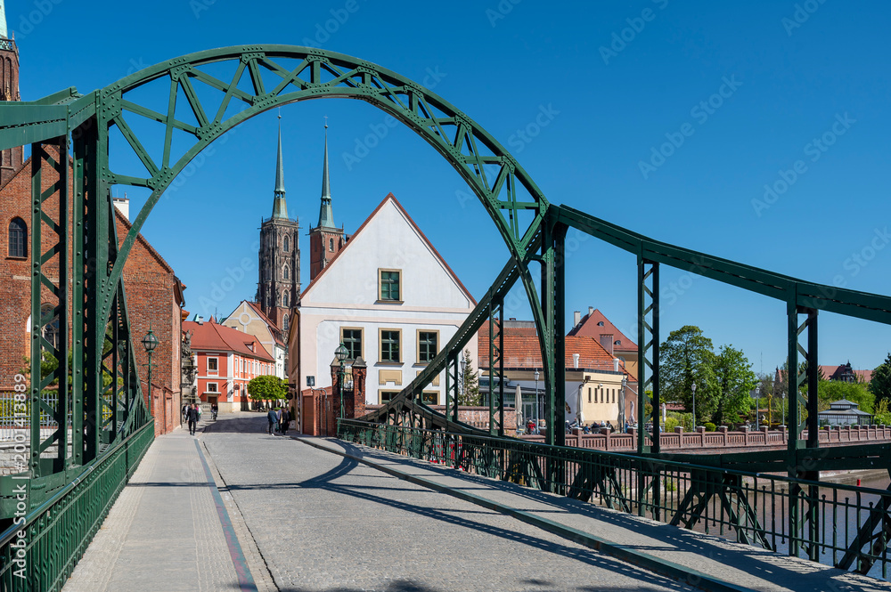 Fototapeta premium Most Tumski -Most Zakochanych. Wrocław, Polska