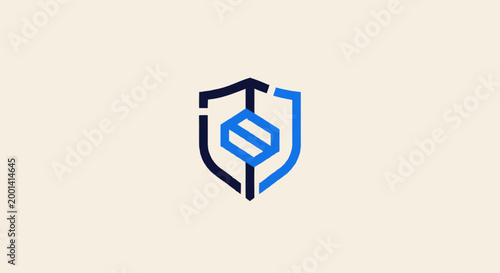 Modern Shield Logo Design - Symbol of Protection and Security.