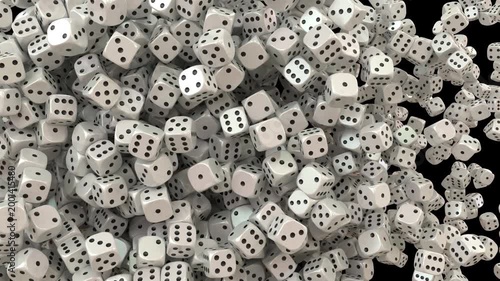 White Dice Dynamic Video Transition 5/10 Horizontal Wipe