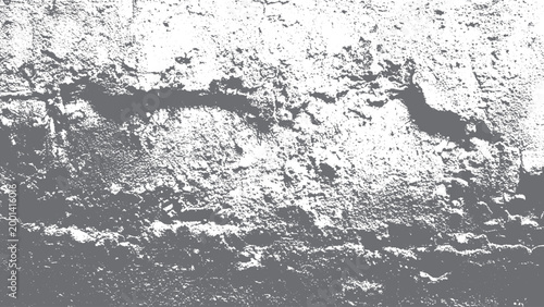 Black and white grunge texture with cracks scratches dust and distressed vintage surface vector pattern