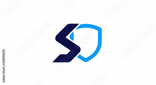Free Download Modern SD Letter and Shield Logo Design Concept. - GFXLoad