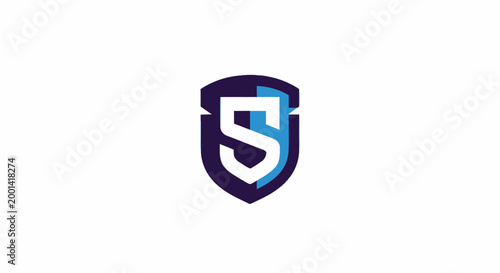 Modern Shield Logo Design with Letter S and Security Concept.