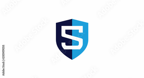 Modern Blue Shield Logo with the Letter S, Security and Protection. Free Download Modern Blue Shield Logo with the Letter S, Security and Protection. - GFXLoad
