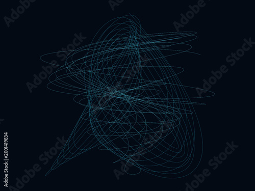 Parametric Pendulum Pattern Scientific Poster Design