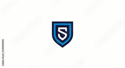Modern shield logo design with letter S, perfect for security. Free Download Modern shield logo design with letter S, perfect for security. - GFXLoad