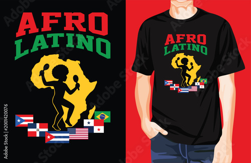 Afro latino girl t-shirt