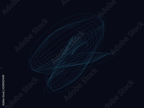 Harmonograph Curve Kinetic Art Decorative Background
