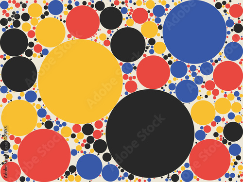 Tightly Packed Bubbles Modern Vector Background