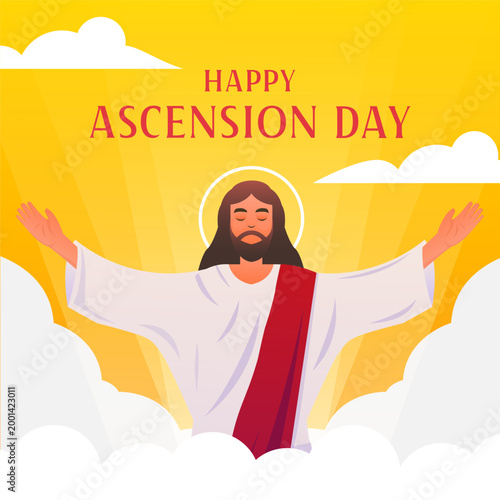 gradient illustration for the Ascension Day celebration