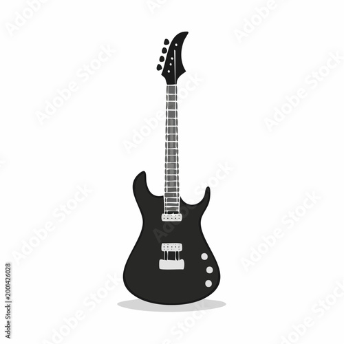 Black Electric Guitar Illustration