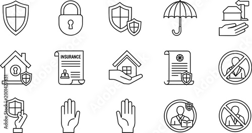 Modern corporate architecture and high-rise real estate icon set with skyscraper and office building symbols vector