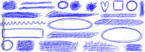 Expressive pen sketch with messy energy, scratch appears again as doodle turns into squiggle, scribble wraps the circle in motion.