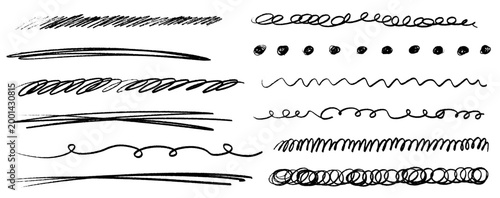 Graphic effect built from a rough chalk line and crayon stroke; highlight marks the path as an arrow appears twice along the line.