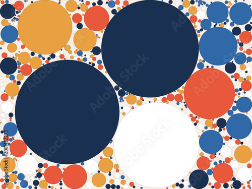 Tightly Packed Bubbles Modern Vector Background