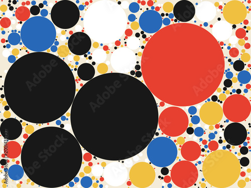 Tightly Packed Bubbles Modern Vector Background